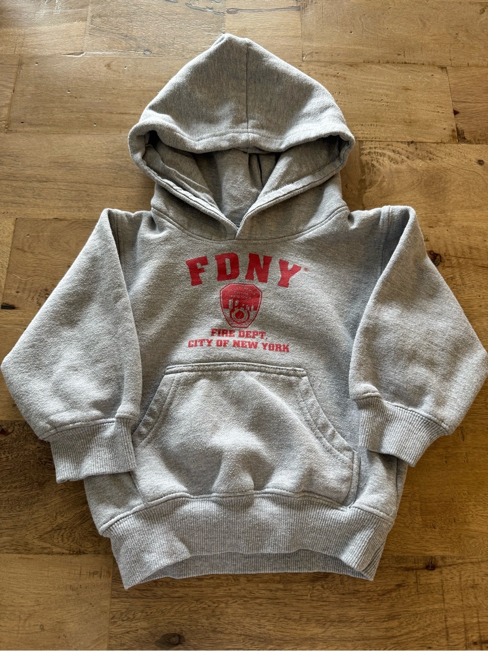 FDNY graphic kangourou pocket gray hoodie size 2/4